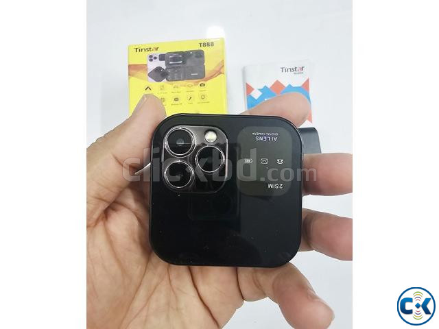 Tinstar T888 Folding Flip Phone Dual Sim Black large image 2