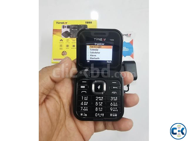Tinstar T888 Folding Flip Phone Dual Sim Black large image 4