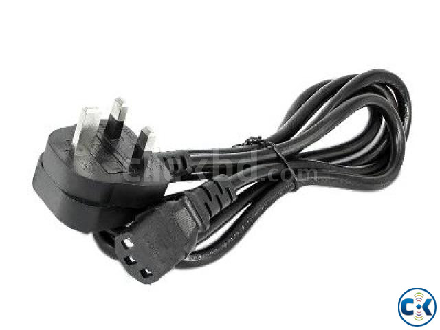 3-Pin 1.5 Meter Black Desktop Power Cable with Fuse large image 0