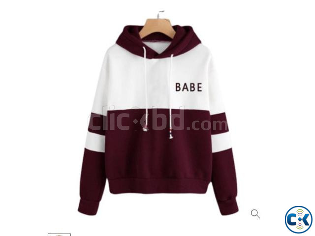 Premium winter ladies hoodie large image 0