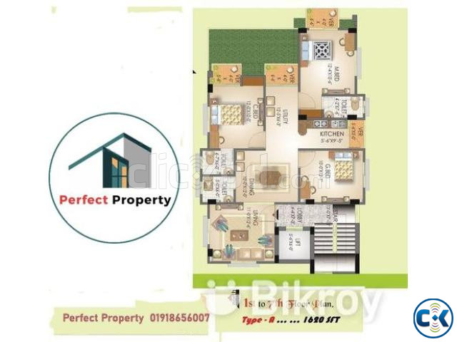 AFTABNAGAR READY FLATS SALE AT 1620 SFT SALE large image 1