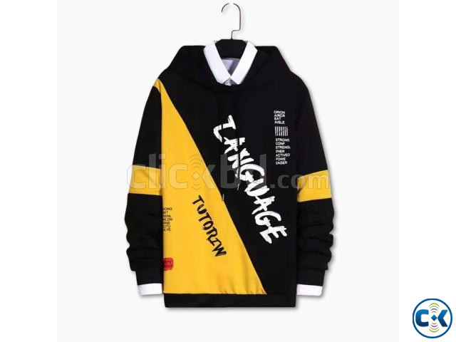 Stylish Color Combined Hoodie large image 3