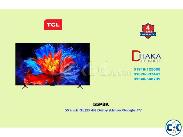 TCL 55 inch 55P8K QLED 4K Smart Google TV Official large image 0
