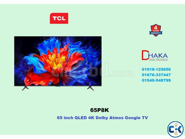 TCL 65 inch 65P8K QLED 4K Smart Google TV Official large image 0