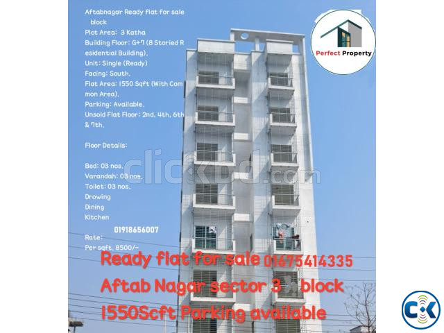 READY FLATS AT AFTABNAGAR AT 1550 SFT SALE large image 0