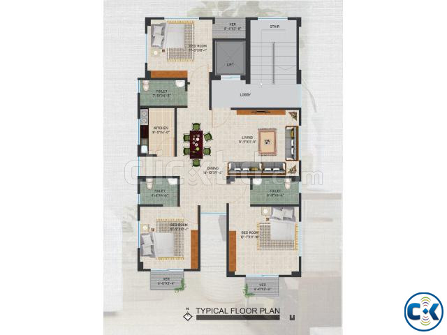 AFTABNAGAR READY FLATS AT 1550 SFT SALE large image 1