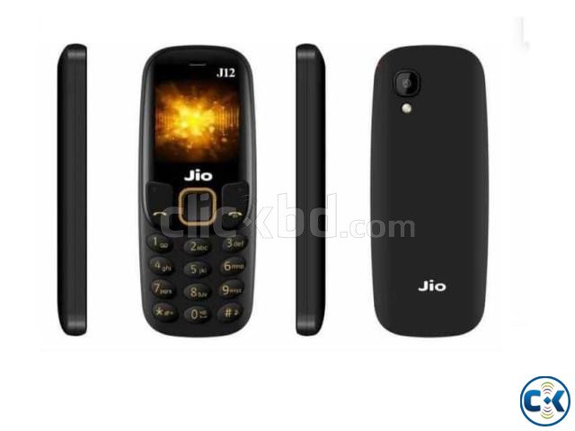 Jio J12 Mini Button Phone Dual Sim With Cover Black large image 0