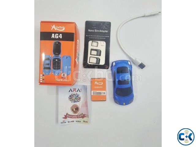Agetel AG4 Car Shape Folding Mobile Phone Blue large image 1
