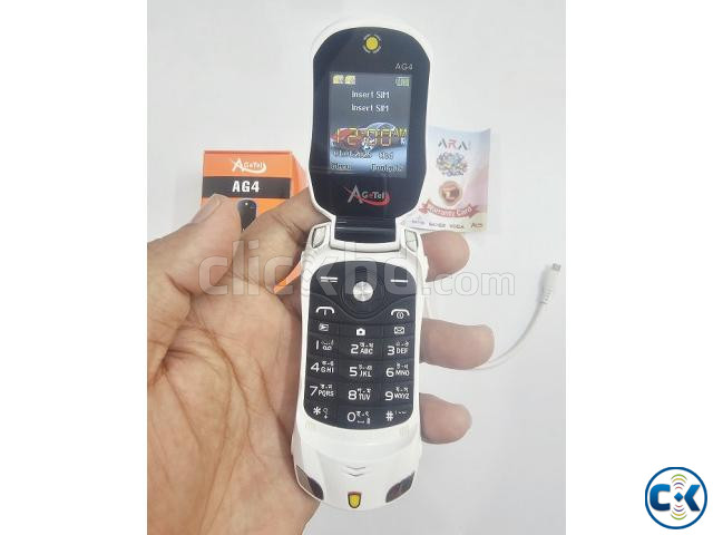 Agetel AG4 Car Folding Phone Dual Sim White large image 1