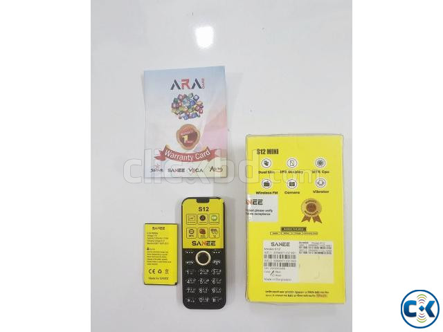 Sanee S12 Mini Card Phone Dual Sim Black large image 1