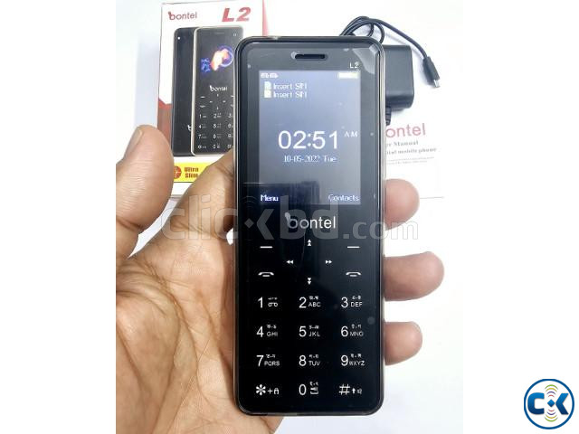 Bontel L2 Button Phone Touch Button With Back Cover Blue large image 3