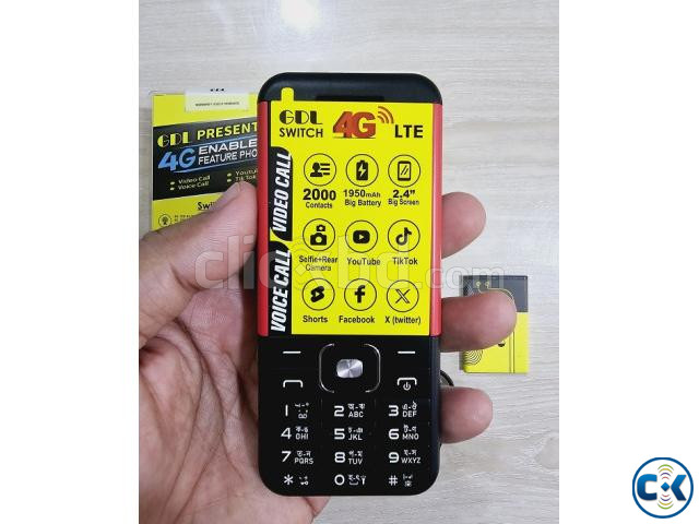 GDL Switch 4G LTE Smart Feature Phone Video Call FB large image 3