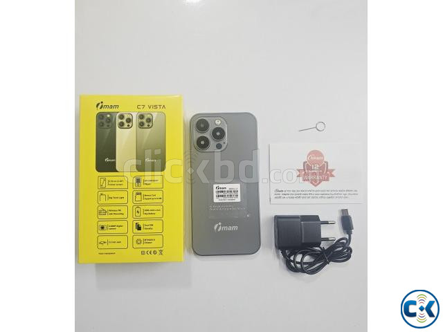 imam C7 Vista Button Phone 3.5 inch Display Gray large image 1