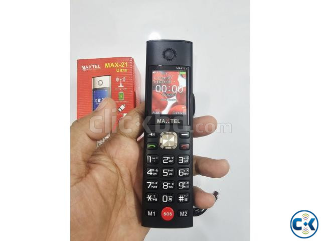 MAXTEL MAX21 Ultra Cordless Phone Dual Sim Black large image 4