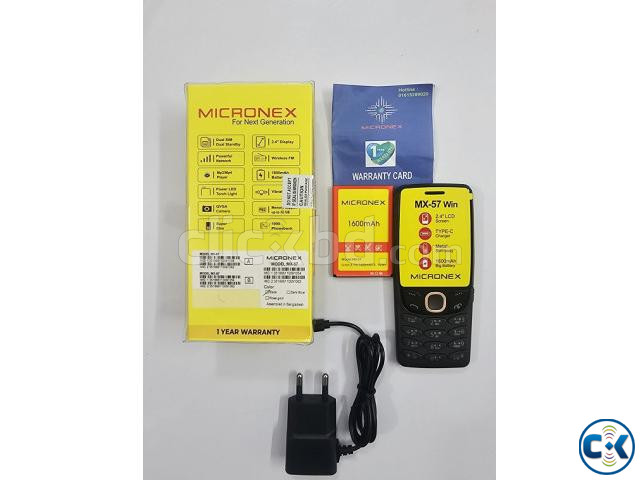Micronex MX-57 Win Phone Metal Body Black large image 1