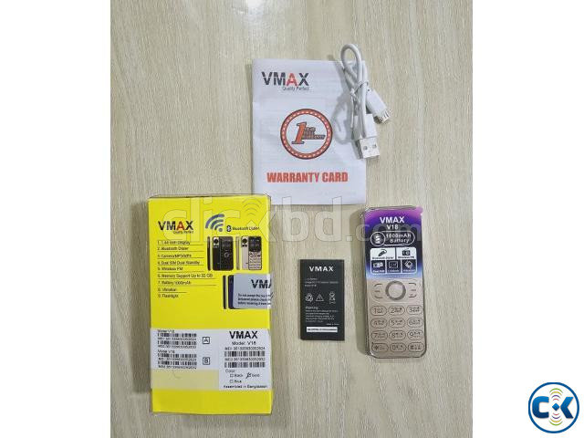 Vmax V18 Mini Card Phone Gold Dual Sim Warranty large image 2