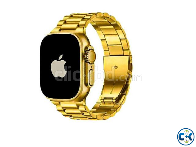 A2858 Ultra Smartwatch A-pple Logo Strip - Gold Edition large image 0