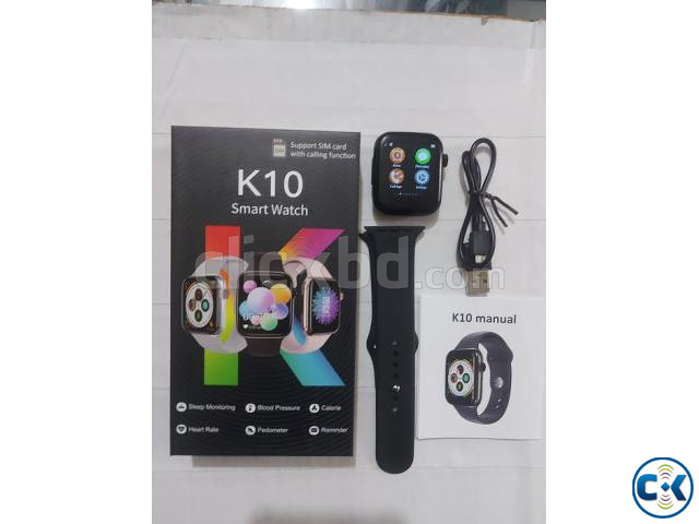 K10 Smartwatch Single Sim Call Sms Touch Display large image 3