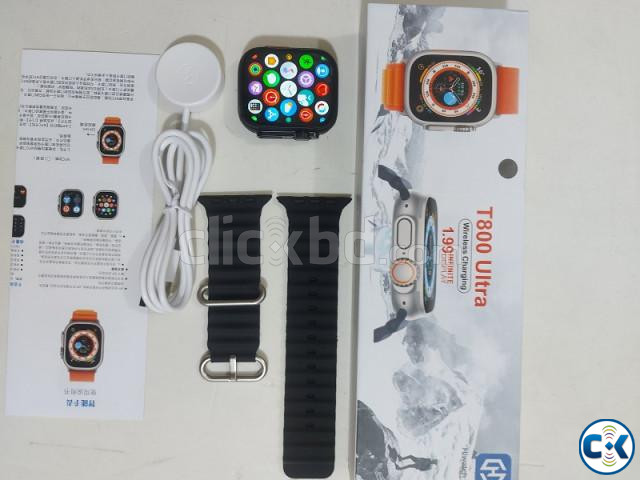 T800 Ultra Smartwatch Calling Option Wireless Charger large image 1