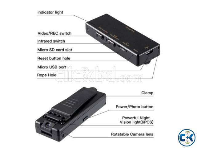 Z8 Body Camera HD Night Vision Also Voice Recorder Option large image 1