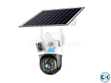 P6A Solar V380 4G Sim Dual Lens WiFi Camera 1200mAh