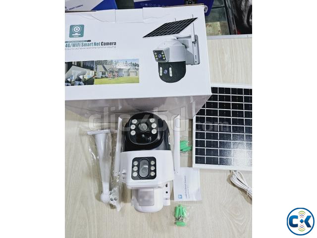 P6A Solar V380 4G Sim Dual Lens WiFi Camera 1200mAh large image 3