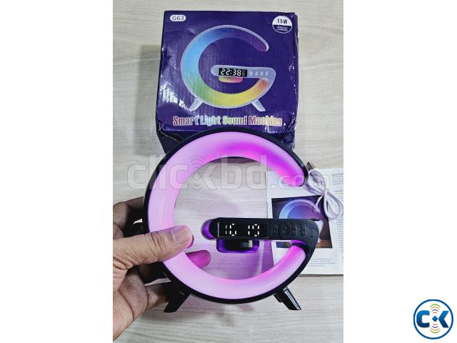 G63 Wireless Bluetooth RGB Speaker Wireless Charger large image 4