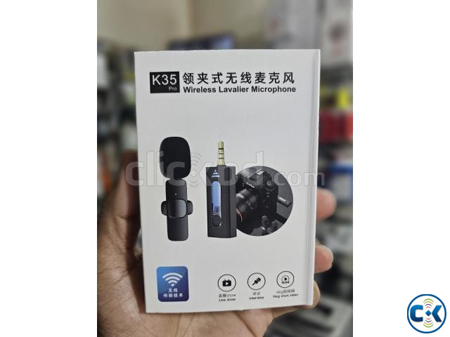 K35 Pro Dual Mic Wireless Microphone For Smartphone DSLR large image 3