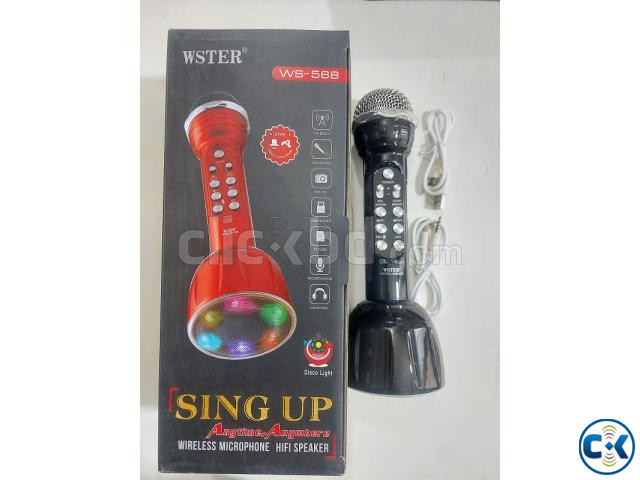 Wster WS568 Bluetooth Wireless Karaoke Microphone large image 4