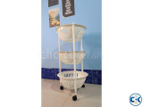3 Layer Food Storage Rack with Wheels
