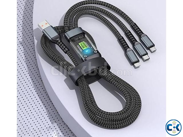 3-IN-1 SUPER FAST CHARGING CABLE 100W  large image 1
