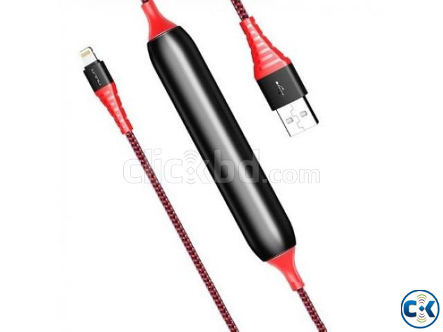 Rock Emergency Power Bank 2 in1 Lightning Nylon Data Cable large image 1