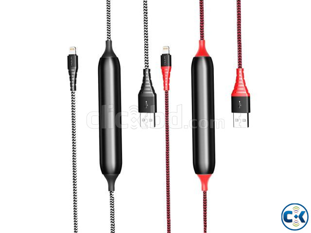 Rock Emergency Power Bank 2 in1 Lightning Nylon Data Cable large image 2