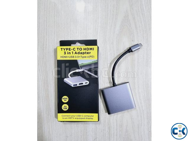 3 In 1 Multiport Adapter USB Type C HDMI USB 3.1 Converter large image 2