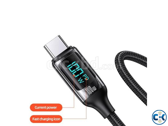 100W LED Display PD Fast Charging Cable large image 3