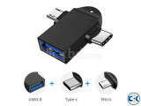 2 in 1 OTG Card Reader Adapter Type C