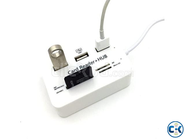 7 In 1 Card Reader With 3 USB Hub large image 0