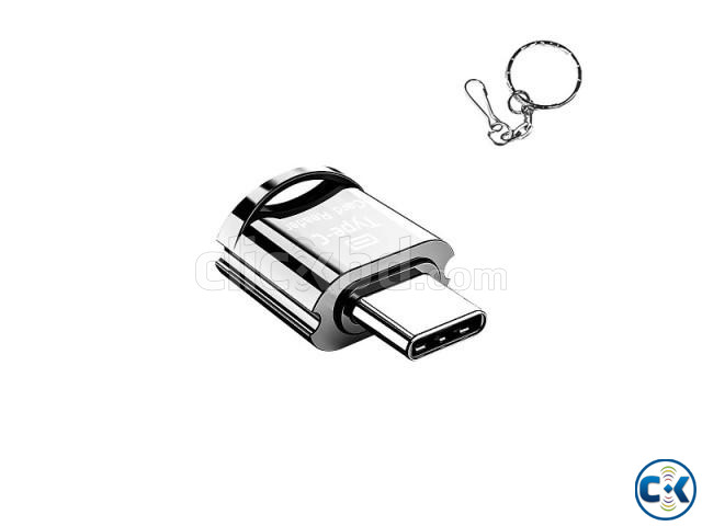 Mini Type-C OTG Card Reader With keychain Holder large image 4