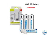 AiVR AA Rechargeable Battery 2550mAh Charger Battery 4pc