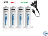 AiVR AAA Rechargeable Battery USB Charger Battery 4pc