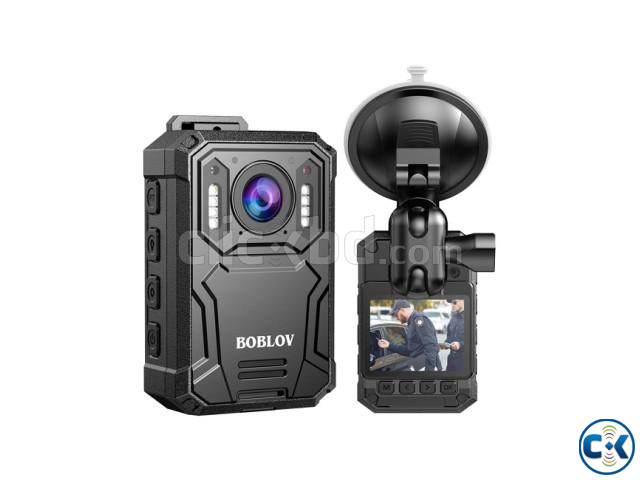 BOBLOV KJ23Pro 2K Body Camera 128GB Body Worn Camera with NV large image 0