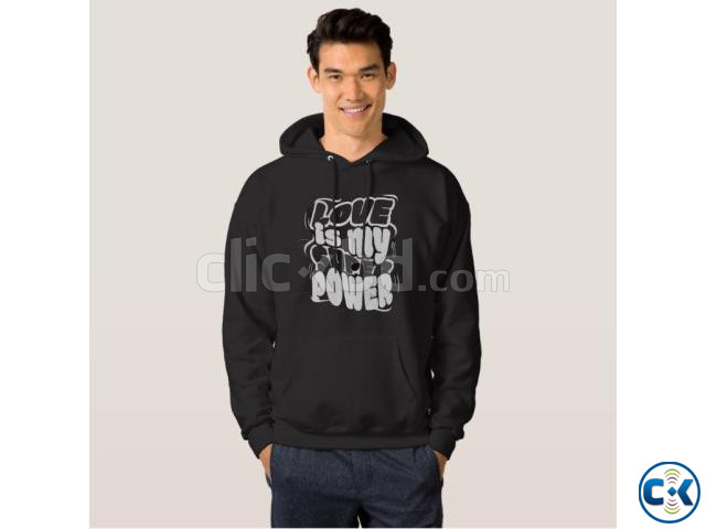 Custom Printed Hoodie Love Is My Superpower Stylish Unisex large image 1