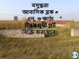 বসুন্ধরা আবাসিক ব্লক এন ৩ কাঠা উত্তর মুখী প্লট বিক্রি করা