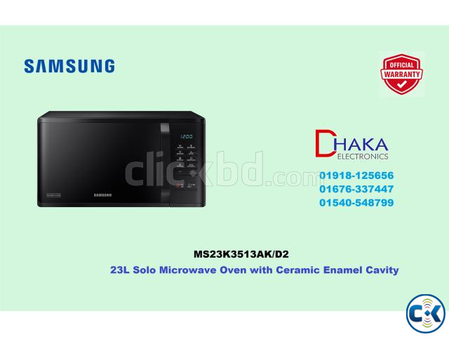 Samsung 23L Solo MS23K3513AK-D2 Microwave Oven large image 1