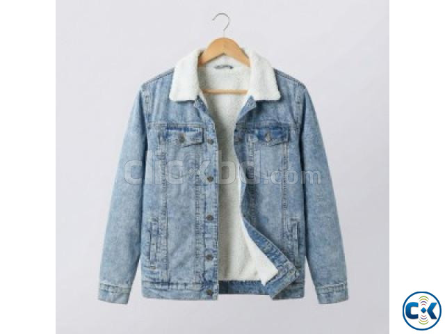Premium Denim Sherpa Lined Jacket large image 0