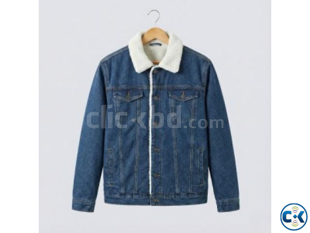 Premium Denim Sherpa Lined Jacket large image 1