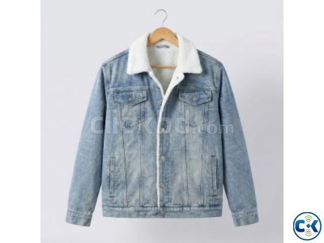 Premium Denim Sherpa Lined Jacket large image 3