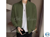 Men s Rib jacket Bottle Green Colour Full Zipper 