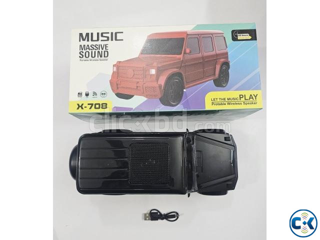 X708 Car Wireless Bluetooth Speaker Radio TF Card large image 2