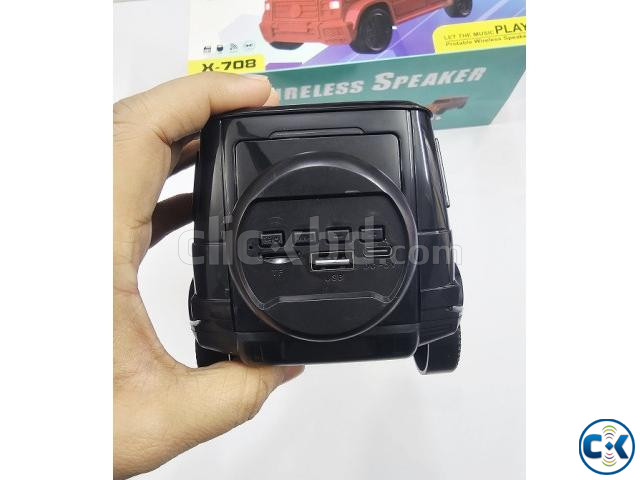 X708 Car Wireless Bluetooth Speaker Radio TF Card large image 3